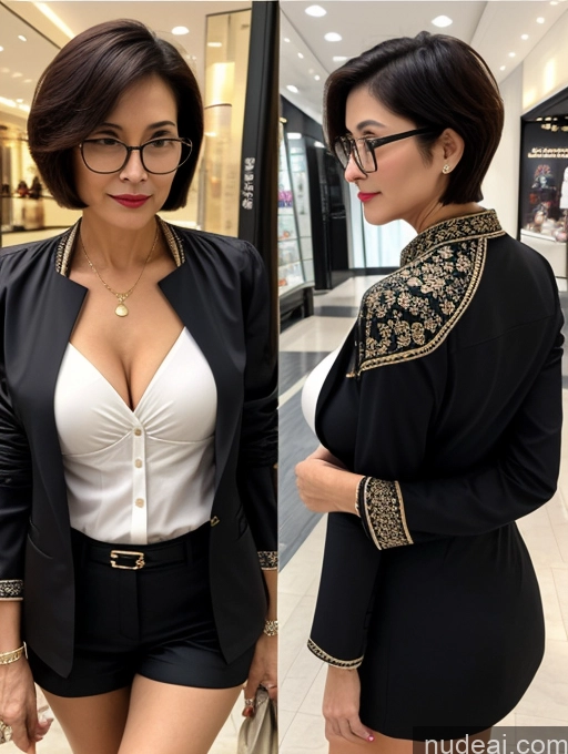 related ai porn images free for Milf Two Perfect Boobs Beautiful Glasses Perfect Body Short Hair 70s Chinese Mall Blouse Bra Casual Jacket Professor Secretary Stylish Suit Cleavage Detailed Sexy Face