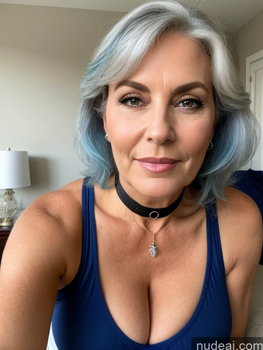 related ai porn images free for Busty Perfect Boobs Big Ass Perfect Body 60s Blue Hair White Milf Bedroom Choker On Back