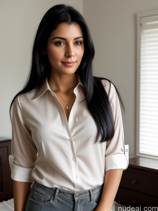 related ai porn images free for Straight Black Hair Bedroom Shirt Blouse