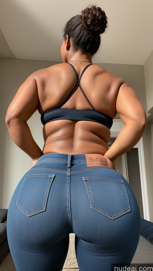 ai nude image of araffe butt - pumping woman in jeans showing off her butt pics of Athlete Big Ass Big Hips Jeans