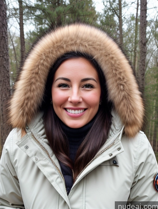 related ai porn images free for Woman Perfect Boobs Beautiful 30s Happy White Front View Parka