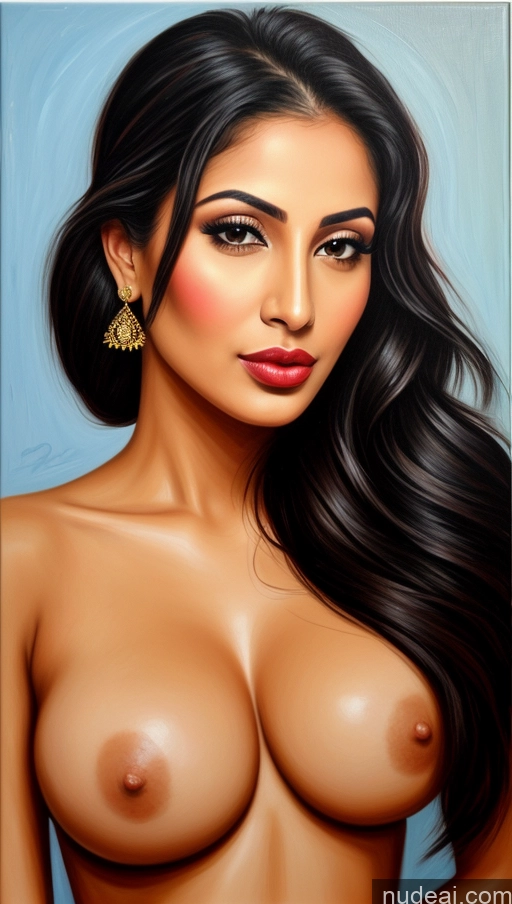 related ai porn images free for Woman One Perfect Boobs Perfect Body 30s Pouting Lips Arabic Sari Painting