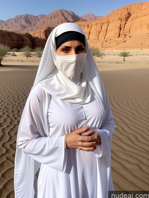 related ai porn images free for Milf 40s Fairer Skin Arabic Oasis Niqab Nun Scarf Salwar Detailed Partially Nude