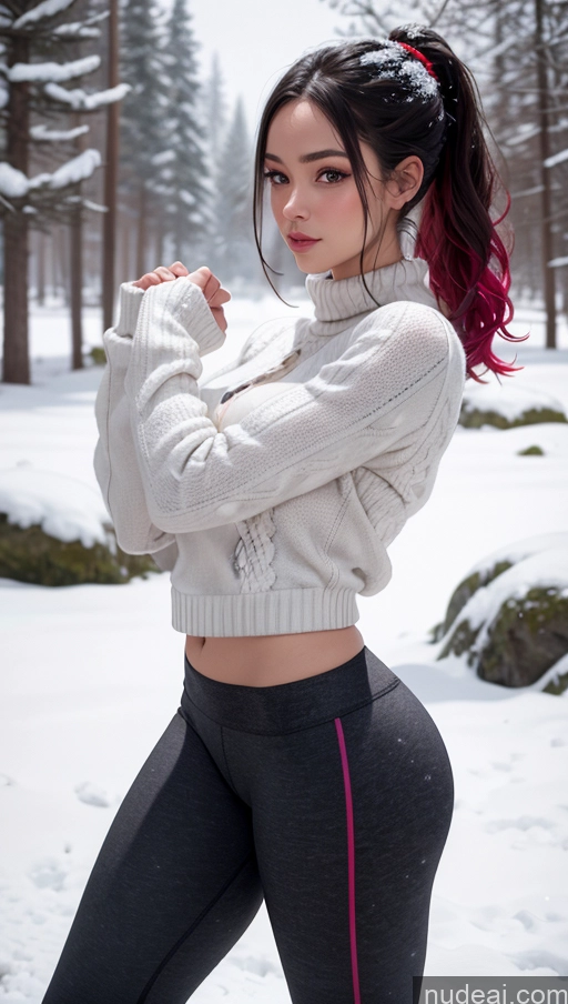 related ai porn images free for Close-up View Snow Yoga Pants Sweater Small Tits