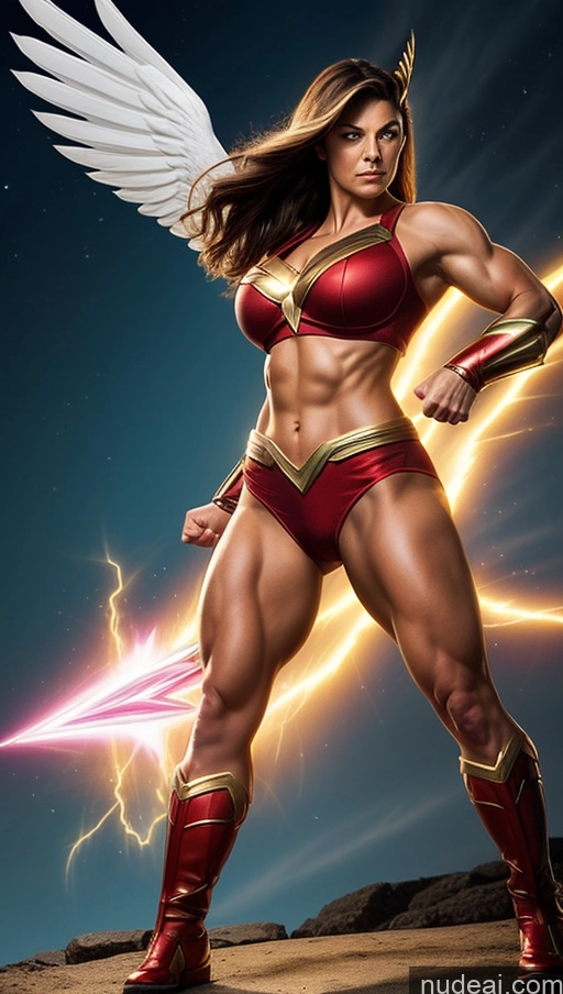 related ai porn images free for Mary Thunderbolt Hawkgirl Perfect Boobs Muscular Powering Up