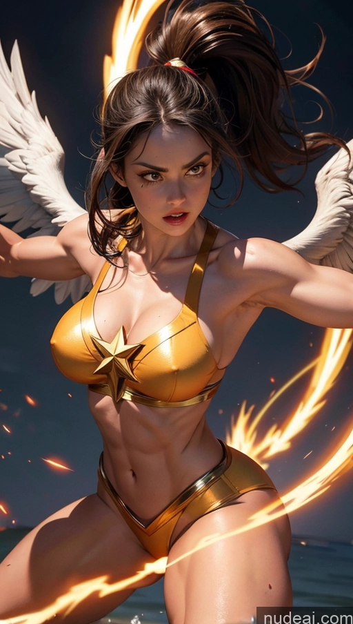 related ai porn images free for Mary Thunderbolt Hawkgirl Perfect Boobs Muscular Powering Up