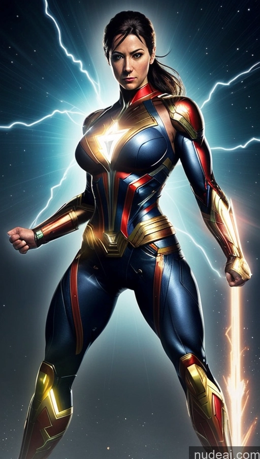 related ai porn images free for Mary Thunderbolt Powering Up Cyborg Perfect Boobs Muscular Abs Several