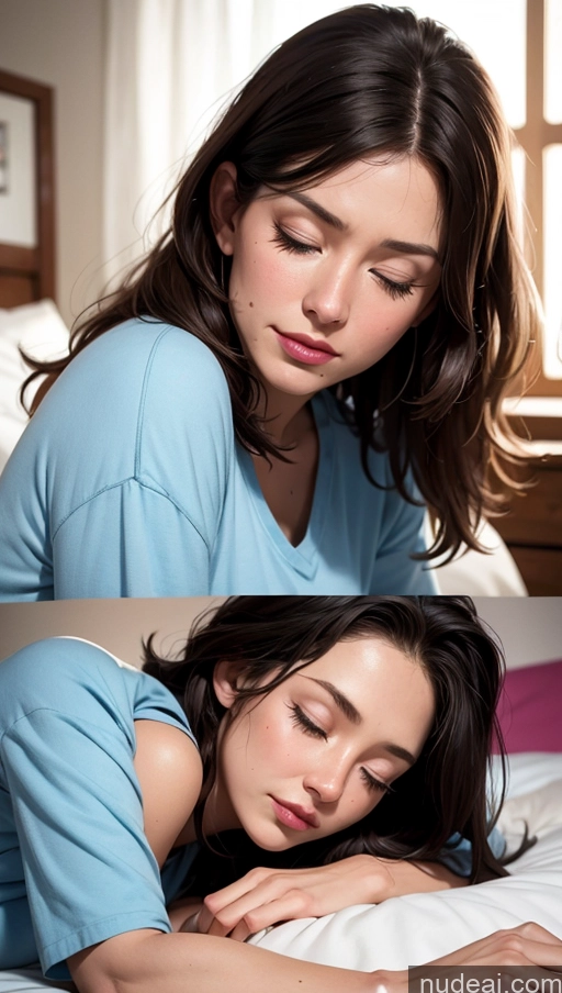 related ai porn images free for Close-up View Milf 40s Bedroom Casual Brunette Long Hair Sleeping Orgasm Sad