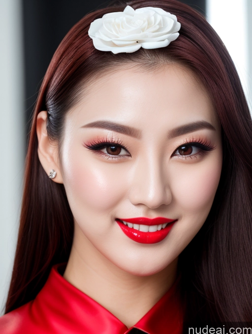 related ai porn images free for Model Beautiful Lipstick Fairer Skin Seductive Black Hair Korean Close-up View Devil Bright Lighting Detailed Sexy Face Slicked Happy Laughing