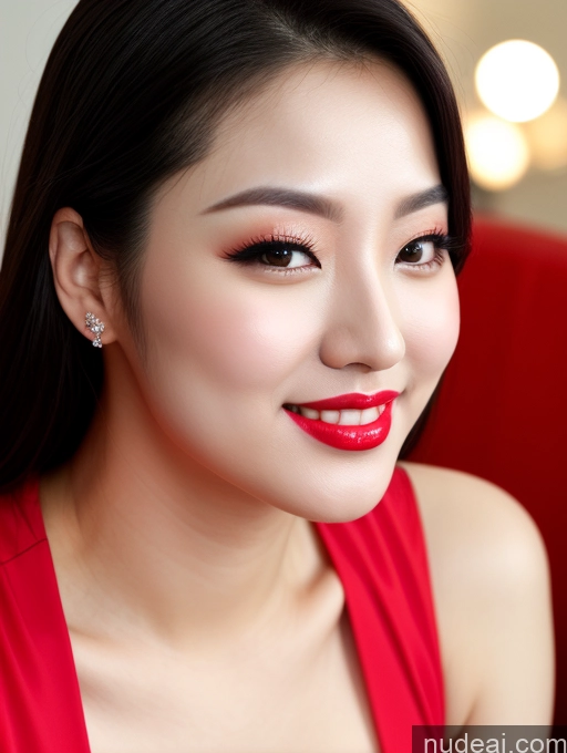 related ai porn images free for Model Beautiful Lipstick Fairer Skin Seductive Black Hair Korean Close-up View Devil Bright Lighting Detailed Sexy Face Slicked Happy Laughing