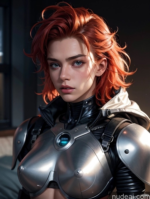 related ai porn images free for White 18 Ginger Bright Lighting Detailed Fantasy Armor Sexy Face Cyberpunk Onsen Cyborg Front View Messy