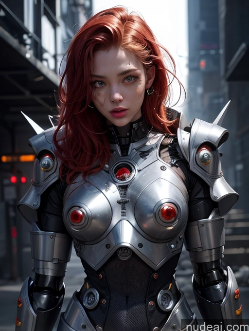 related ai porn images free for White 18 Ginger Bright Lighting Detailed Fantasy Armor Cyberpunk Onsen Cyborg Front View Messy Ahegao