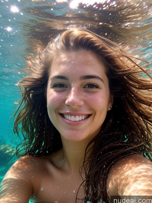 related ai porn images free for White 18 Bright Lighting Detailed Messy Underwater Happy Brunette Close-up View Bikini