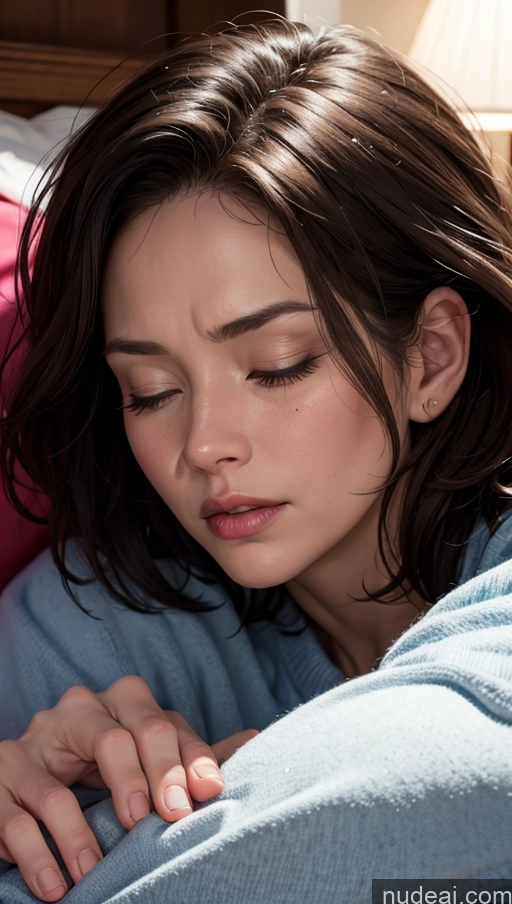 related ai porn images free for Milf Bedroom Jeans Thick Sad Close-up View 40s Sleeping Orgasm Brunette Bobcut
