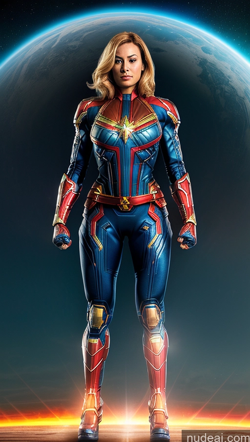 related ai porn images free for Several Busty Muscular Abs Powering Up Captain Marvel Cyborg Mech Suit Sci-fi Armor