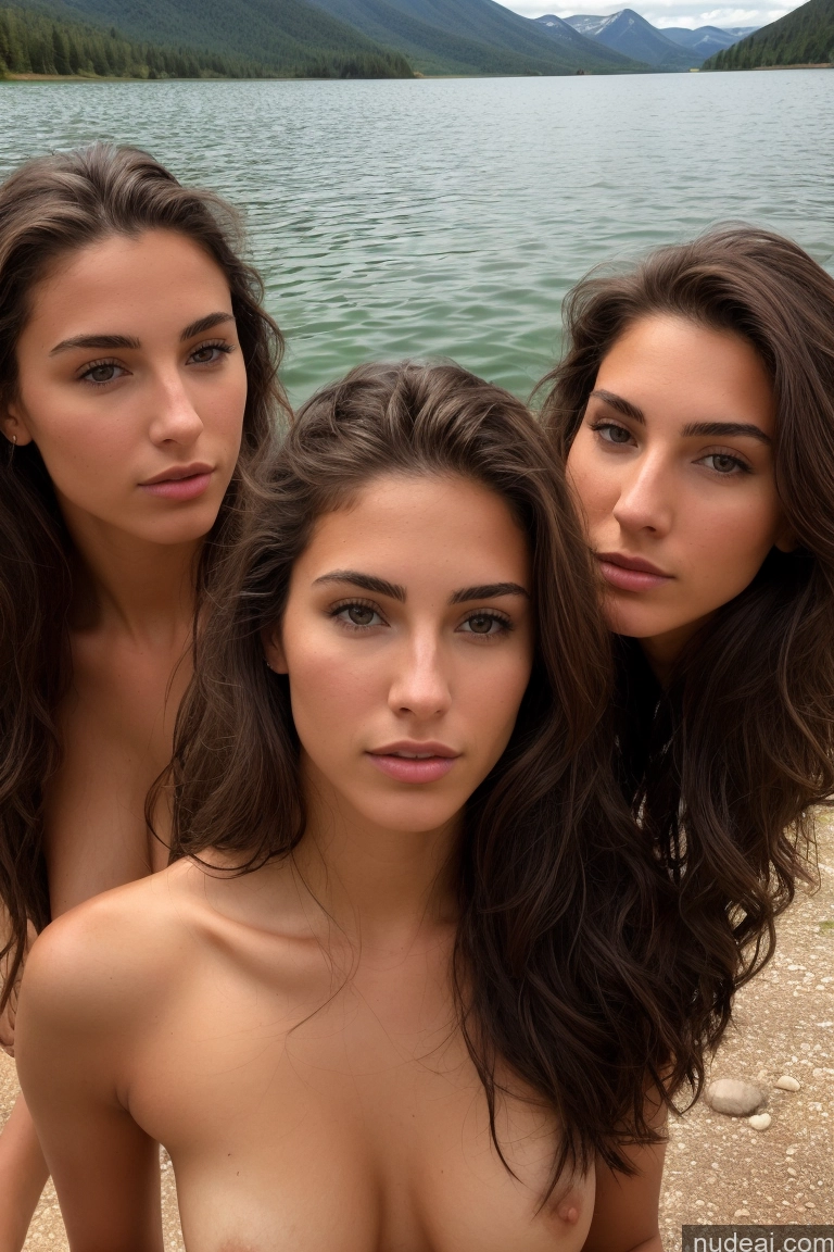 related ai porn images free for Woman One Perfect Body 18 Sexy Face Brunette Long Hair Latina Front View Nude Lake