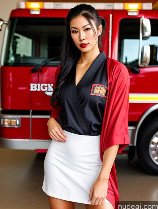 related ai porn images free for Model Muscular Lipstick 18 Serious Black Hair Ponytail Japanese Soft Anime Bedroom Front View Dress Kimono Casual Firefighter