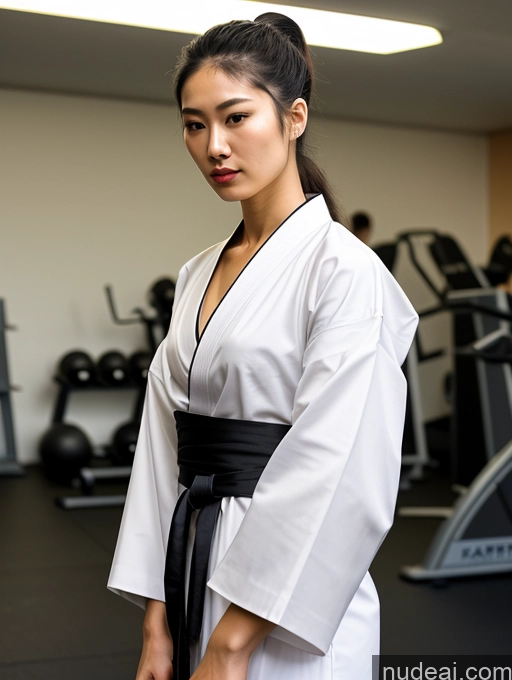 related ai porn images free for Model Muscular Lipstick 18 Serious Black Hair Ponytail Japanese Soft Anime Dress Kimono Martial Arts Gym Chemise Close-up View