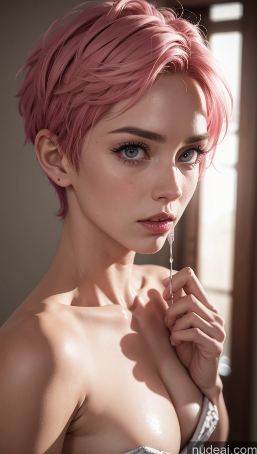 related ai porn images free for Bodybuilder Small Tits Pink Hair Pixie Bedroom Close-up View Dress Sexy Face Cumshot Sad