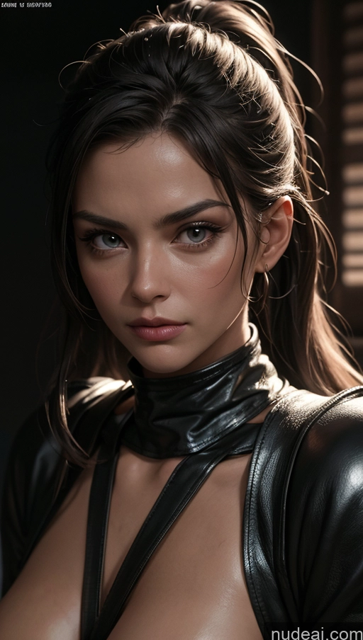 related ai porn images free for Close-up View Bedroom Dark Lighting Serious Ninja Leather