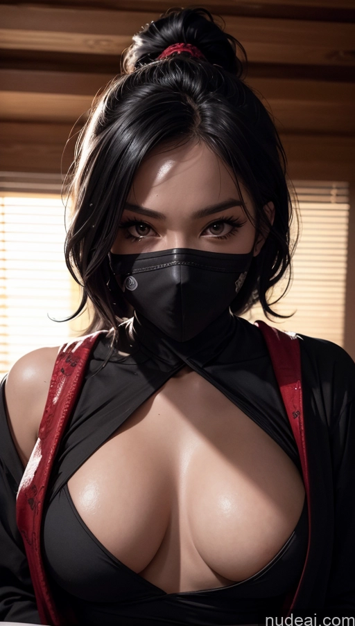 related ai porn images free for Close-up View Bedroom Dark Lighting Serious Ninja