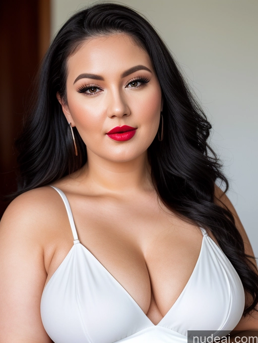 related ai porn images free for Woman One Perfect Boobs Beautiful Lipstick Chubby Fairer Skin 30s Black Hair Slicked Close-up View Jumpsuit Thai