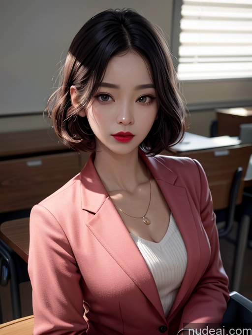 related ai porn images free for Teacher Suit Bobcut Lipstick 40s Korean Serious