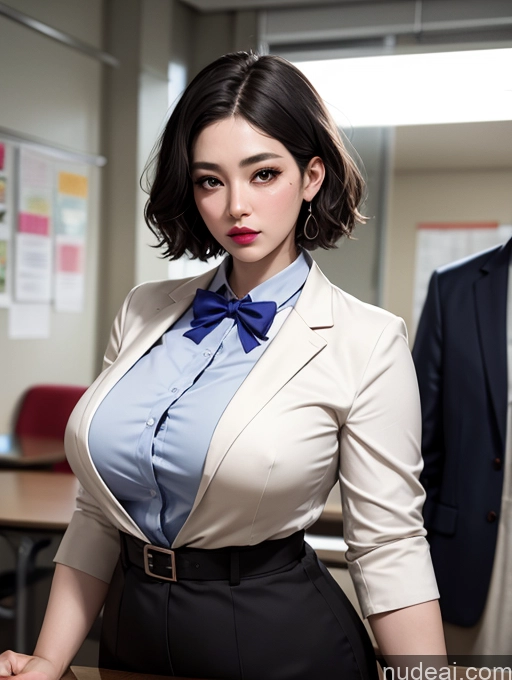related ai porn images free for Teacher Suit Bobcut Lipstick Korean Serious Fat 40s