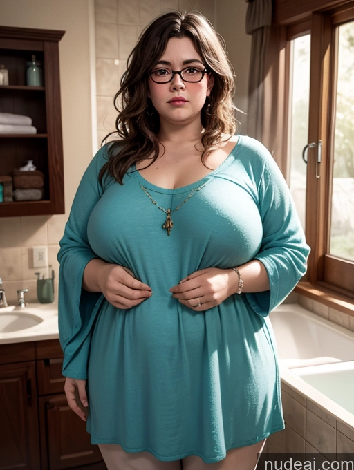related ai porn images free for 40s Glasses Messy Fat Tunic Bathroom Serious