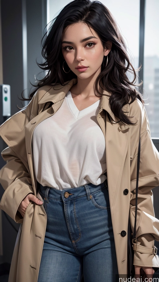 related ai porn images free for Close-up View Black Hair Hospital Sweater Jeans Trench Coat Long Hair