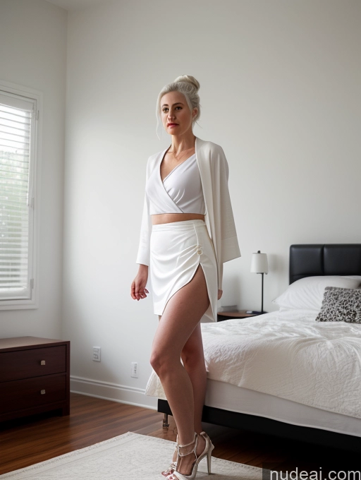 related ai porn images free for 70s White Hair Hair Bun High Heels Fairer Skin Bedroom T-pose Micro Skirt Bdsm