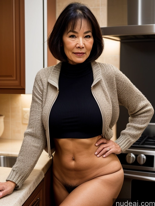 related ai porn images free for Milf Two Perfect Boobs Beautiful Perfect Body 70s Bobcut Chinese Kitchen Jacket Professor Stylish Sweater Topless Dark Lighting Detailed Sexy Face Pubic Hair