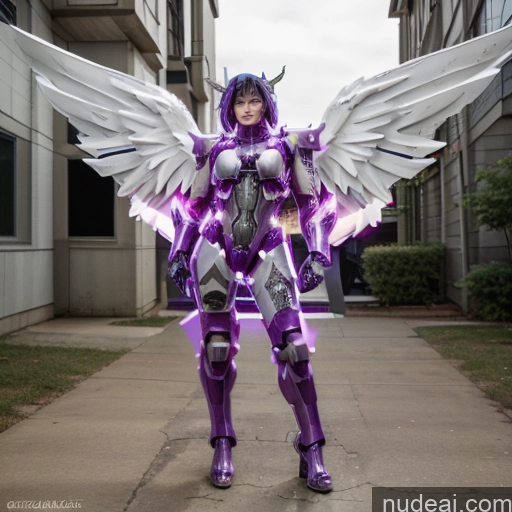 related ai porn images free for Woman Bodybuilder Cyborg Busty Muscular Abs Black Hair Purple Hair Bobcut Asian Latina Front View Angel Mech Suit Sci-fi Armor Space Suit SuperMecha: A-Mecha Musume A素体机娘 Neon Lights Clothes: Purple Has Wings