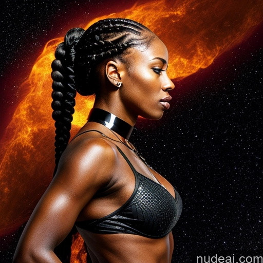 related ai porn images free for Athlete Small Tits Perfect Body 30s Sexy Face Braided Hell Perfect Boobs Diamond Jewelry Transparent Choker Space Suit Black Side View