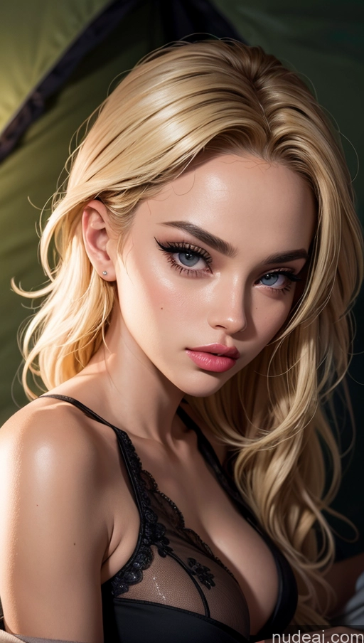 related ai porn images free for Blonde African Close-up View Detailed Nightgown Tent Dark Lighting Pouting Lips