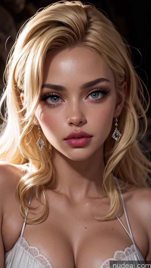 related ai porn images free for Blonde African Close-up View Detailed Nightgown Dark Lighting Pouting Lips Cave