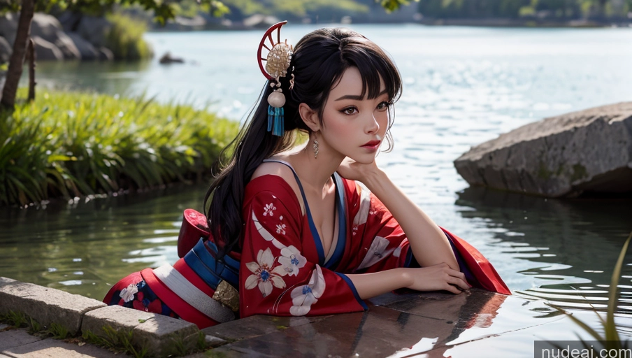 related ai porn images free for 18 Woman Serious Beautiful Nilotic Cleavage Perfect Boobs Black Hair Pixie Lake Side View Geisha