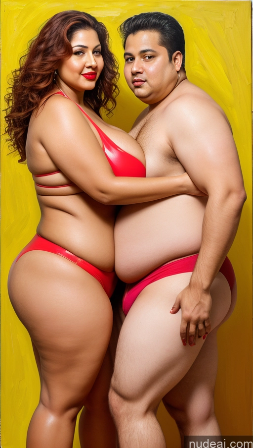 related ai porn images free for Woman + Man Two Huge Boobs Big Ass Lipstick Fat 40s Sexy Face Ginger Indian Painting Bikini Bright Lighting Front View
