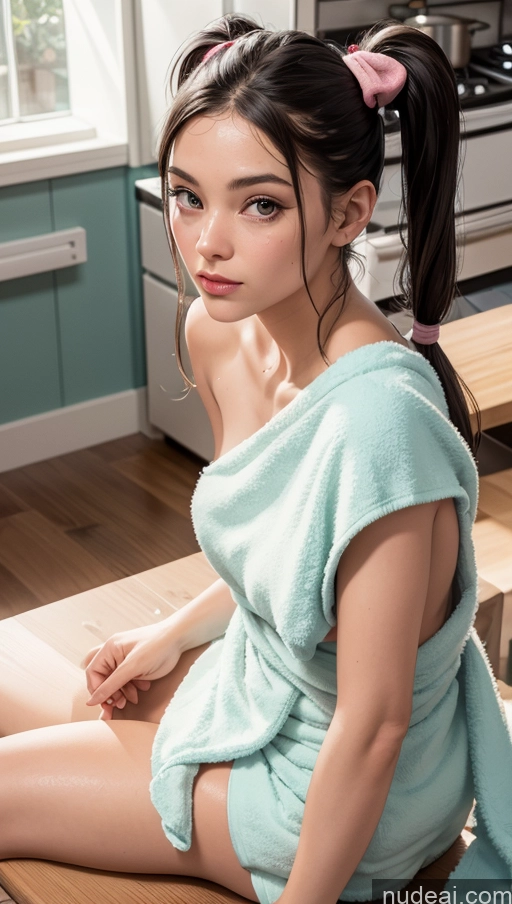 related ai porn images free for Close-up View Towel Kitchen Pigtails