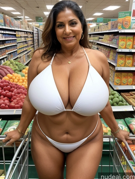 related ai porn images free for Milf One Busty Huge Boobs Thick Tanned Skin Front View Microkini Thong Indian 80s Grocery