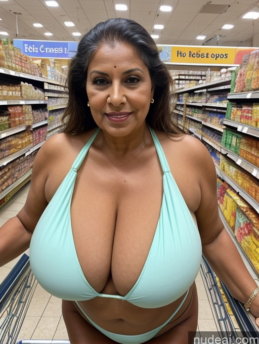 related ai porn images free for Milf One Busty Huge Boobs Thick Tanned Skin Front View Microkini Thong Indian 80s Grocery