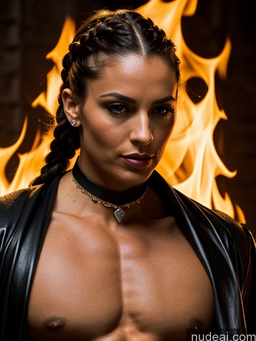 related ai porn images free for Bodybuilder 30s Brunette Braided Portuguese Hell Close-up View Bdsm Choker Diamond Jewelry