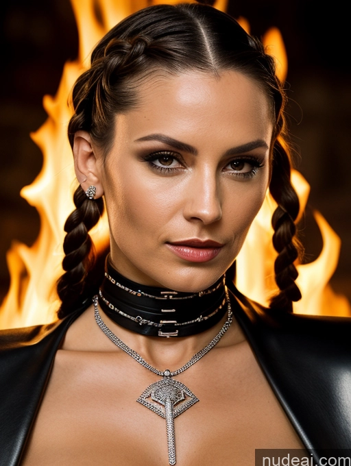 related ai porn images free for 30s Brunette Braided Portuguese Hell Close-up View Bdsm Choker Diamond Jewelry Cyborg