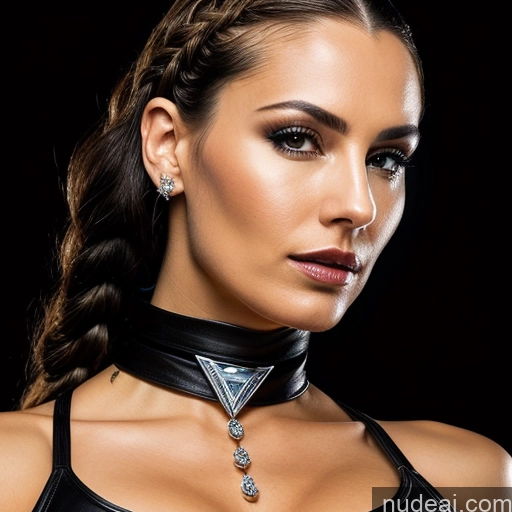 related ai porn images free for 30s Brunette Braided Portuguese Hell Close-up View Bdsm Choker Diamond Jewelry Cyborg Transparent Superhero