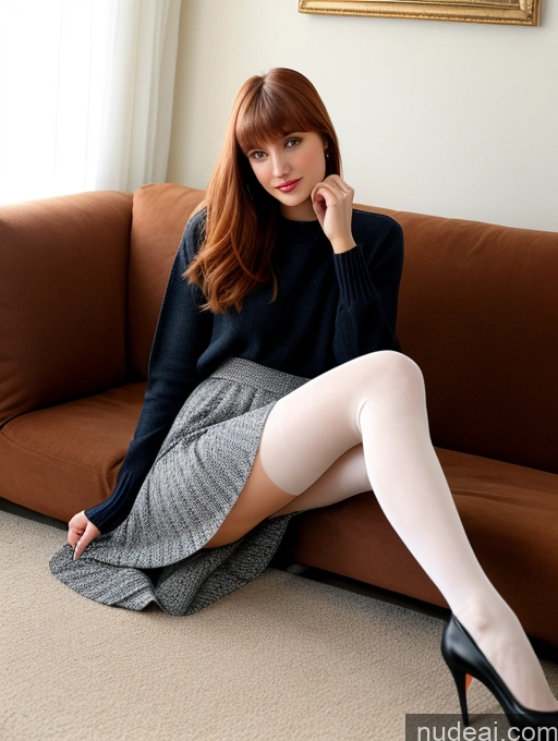 related ai porn images free for Sorority Small Tits Skinny Big Hips Long Legs Pubic Hair 20s Seductive Ginger Bangs British High Heels Pantyhose Couch Long Skirt Sweater
