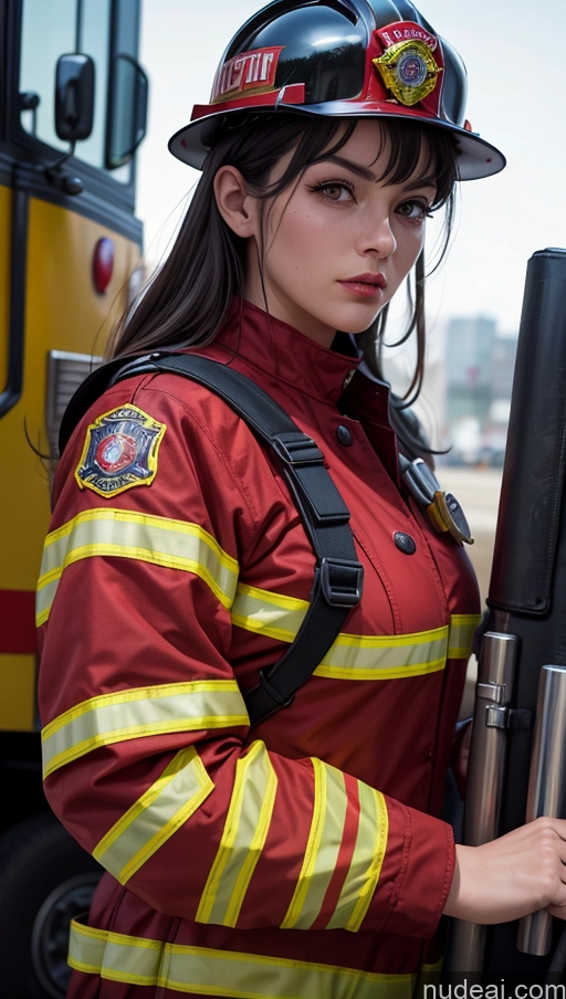 related ai porn images free for Close-up View Firefighter Superhero
