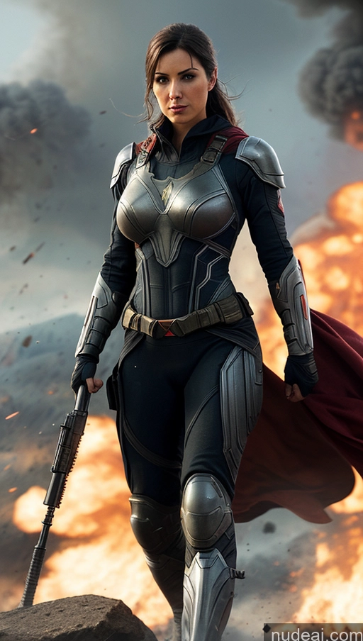 related ai porn images free for Superhero Sci-fi Armor Military Perfect Boobs Muscular Abs Several Battlefield Superheroine