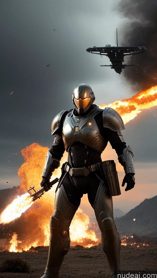 related ai porn images free for Superhero Sci-fi Armor Military Perfect Boobs Muscular Abs Several Battlefield Bodybuilder Surrealist Dynamic View Powering Up