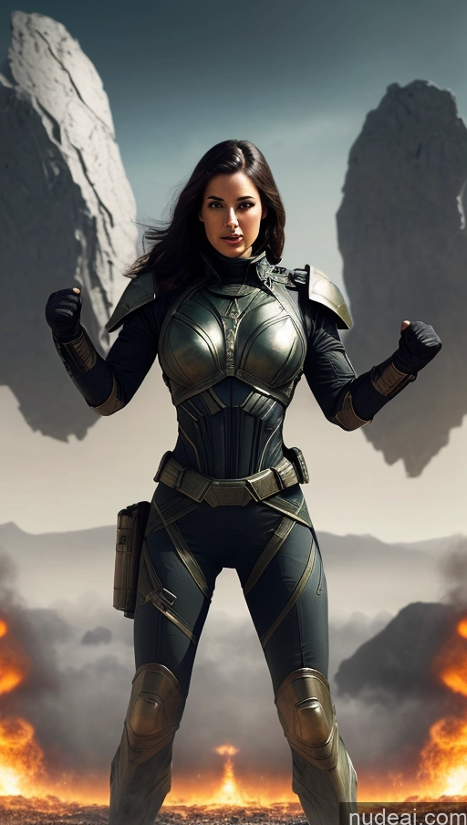 related ai porn images free for Superhero Sci-fi Armor Military Perfect Boobs Muscular Abs Several Battlefield Surrealist Dynamic View Powering Up Superheroine