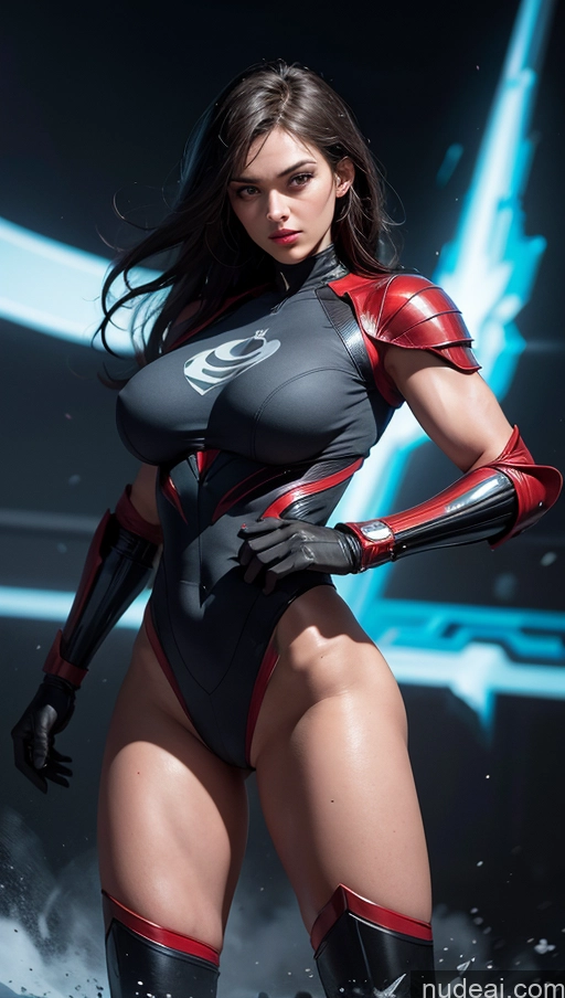 related ai porn images free for Superhero Sci-fi Armor Military Perfect Boobs Muscular Abs Several Battlefield Surrealist Dynamic View Powering Up Superheroine